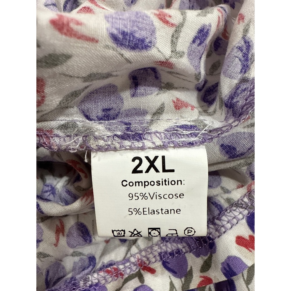 Women's Festival Off Shoulder Floral Romper Sz 2XL Plus Hippie Boho Beach Travel - Picture 7 of 9